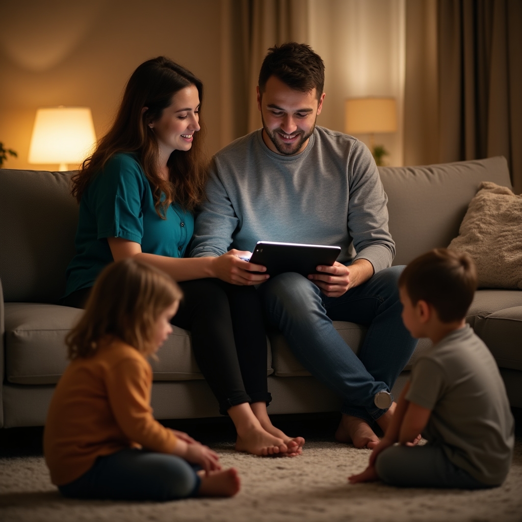 Семья с детьми дома